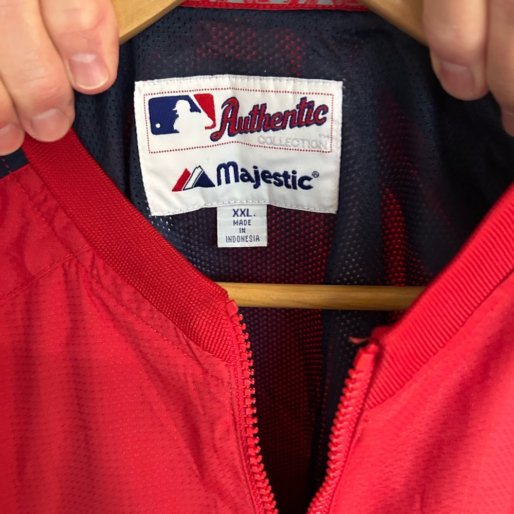 Majestic‎ Authentic Washington Nationals 1/4 zip front Jacket, XXL - Picture 2 of 6